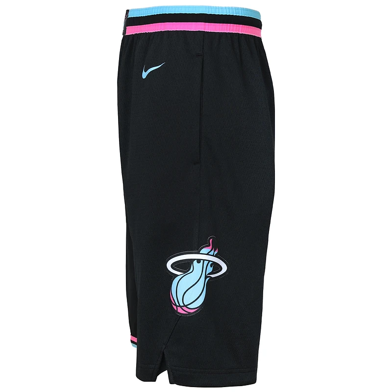 Youth Nike Black Miami Heat 2025/26 City Edition Swingman Performance Shorts