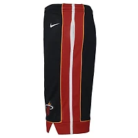 Youth Nike Black Miami Heat Icon Edition Mesh Performance Swingman Shorts