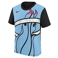 Youth Nike Light Blue/Black Miami Heat 2025/26 City Edition Max90 T-Shirt
