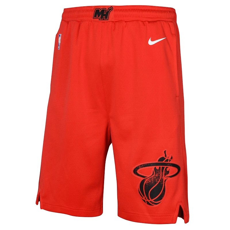 Short de performance Nike rouge Miami Heat 2024/25 City Edition Swingman pour jeune