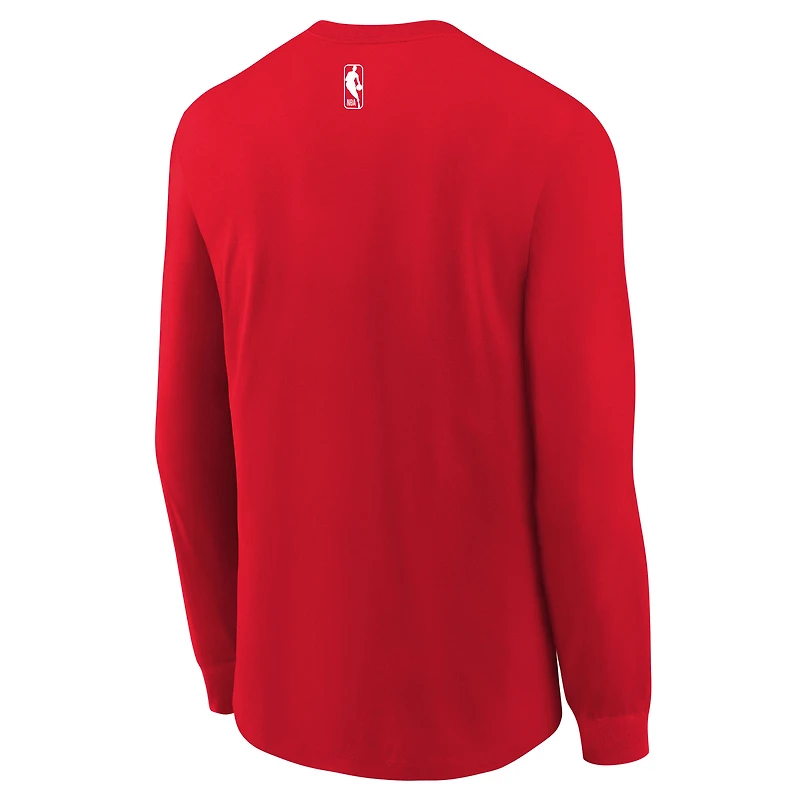 Youth Nike  Red Miami Heat 2024/25 City Edition Wordmark Performance Long Sleeve T-Shirt