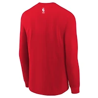 Youth Nike  Red Miami Heat 2024/25 City Edition Wordmark Performance Long Sleeve T-Shirt