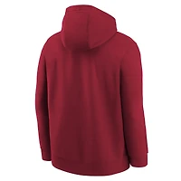 Sweat à capuche d'entraînement Nike rouge Miami Heat 2025/26 Club Fleece pour jeune
