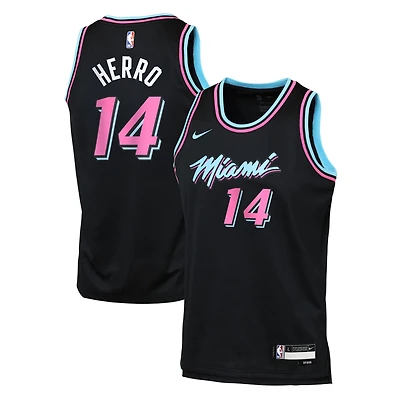 Youth Nike Tyler Herro Black Miami Heat 2025/26 City Edition Swingman Jersey