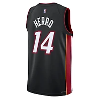 Maillot Nike Tyler Herro Swingman noir pour jeune des Miami Heat - Édition Icon