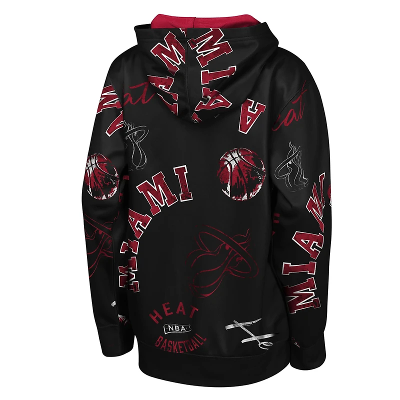 Sweat à capuche noir Youth Outerstuff Miami Heat Moving Violation