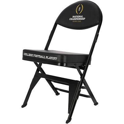 Chaise noire officielle de l'équipe des Miami Hurricanes lors du match de championnat national 2026 contre les Indiana Hoosiers, le 19 janvier 2026.