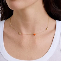 Collier à breloques espacées délicates BaubleBar Miami Hurricanes