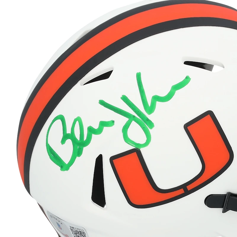 Bernie Kosar Miami Hurricanes Autographed Riddell Lunar Mini Helmet  