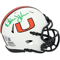 Casque Riddell Lunar Mini autographié par Bernie Kosar des Miami Hurricanes