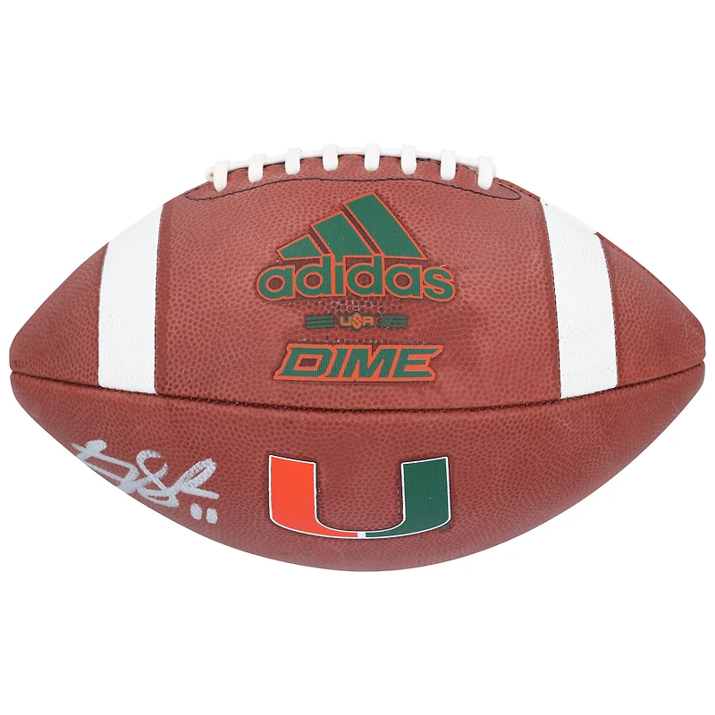 Carson Beck Miami Hurricanes Autographed adidas Official Game Football