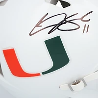 Carson Beck Miami Hurricanes Autographed Riddell Speed Authentic Helmet