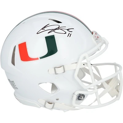 Casque Riddell Speed Authentic autographié par Carson Beck (Miami Hurricanes)