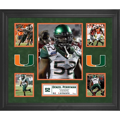 Denzel Perryman Miami Hurricanes Framed 23'' x 27'' 5-Photo Collage