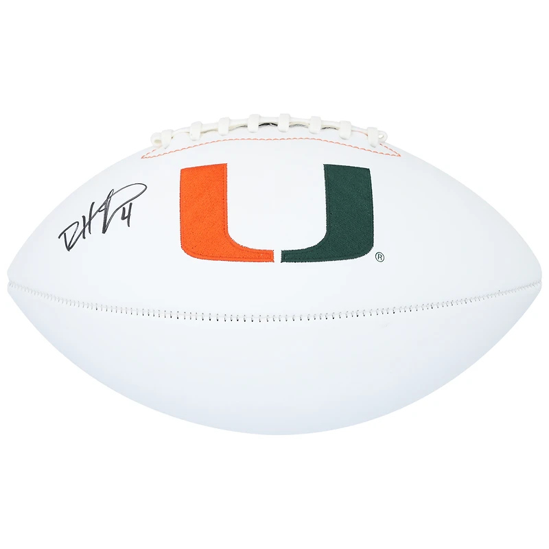 Devin Hester Miami Hurricanes Autographed Rawlings White Panel Football