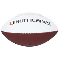 Ballon de football Rawlings White Panel autographié par Devin Hester
