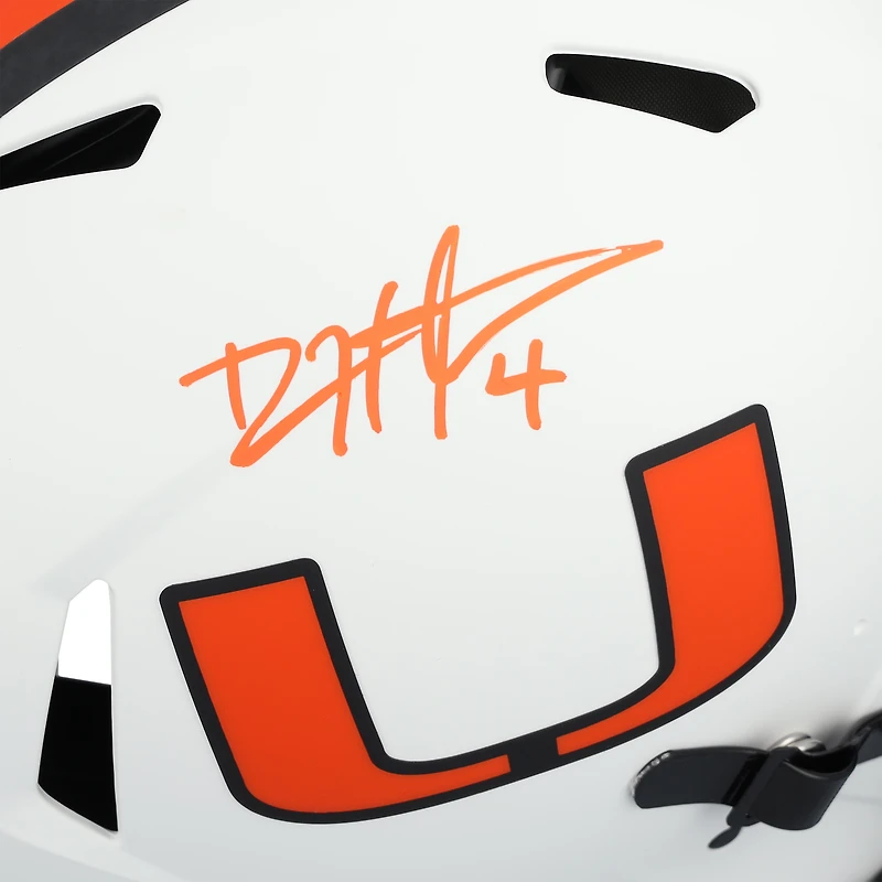 Devin Hester Miami Hurricanes Autographed Riddell Lunar Speed Authentic Helmet