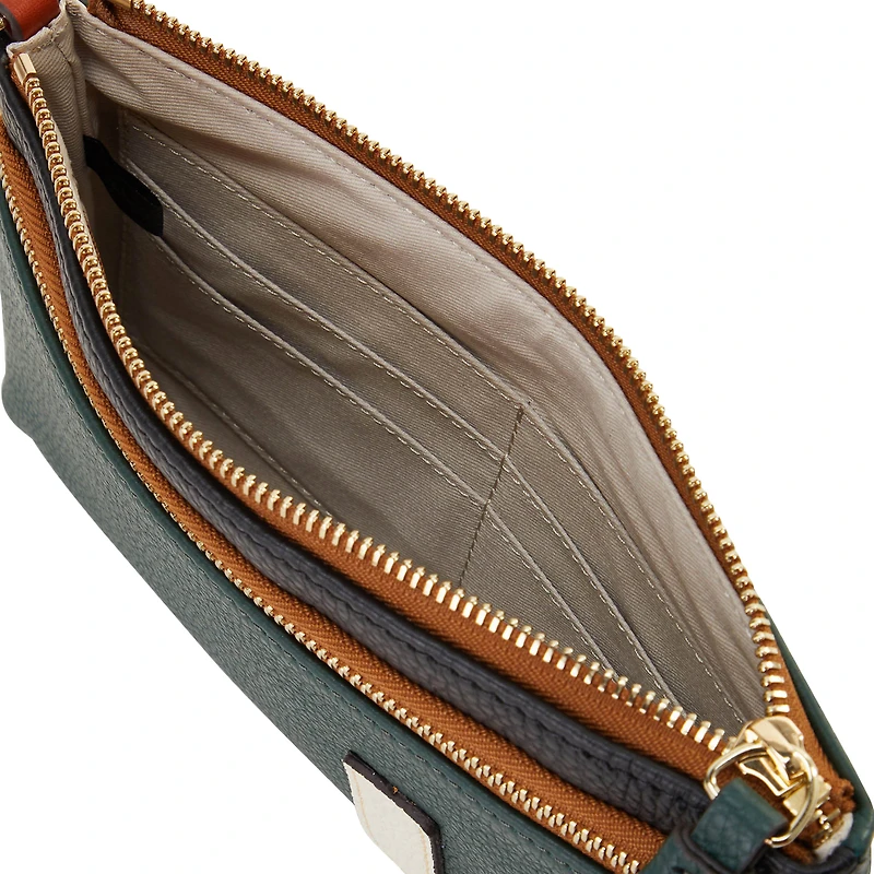 Dooney & Bourke Miami Hurricanes Infield Poignet à double fermeture éclair