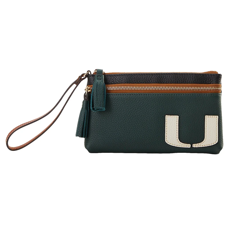 Dooney & Bourke Miami Hurricanes Infield Poignet à double fermeture éclair