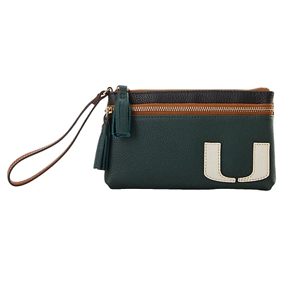 Dooney & Bourke Miami Hurricanes Infield Double-Zip Wristlet