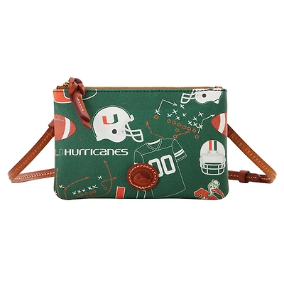 Dooney & Bourke Miami Hurricanes Top Zip Crossbody Purse
