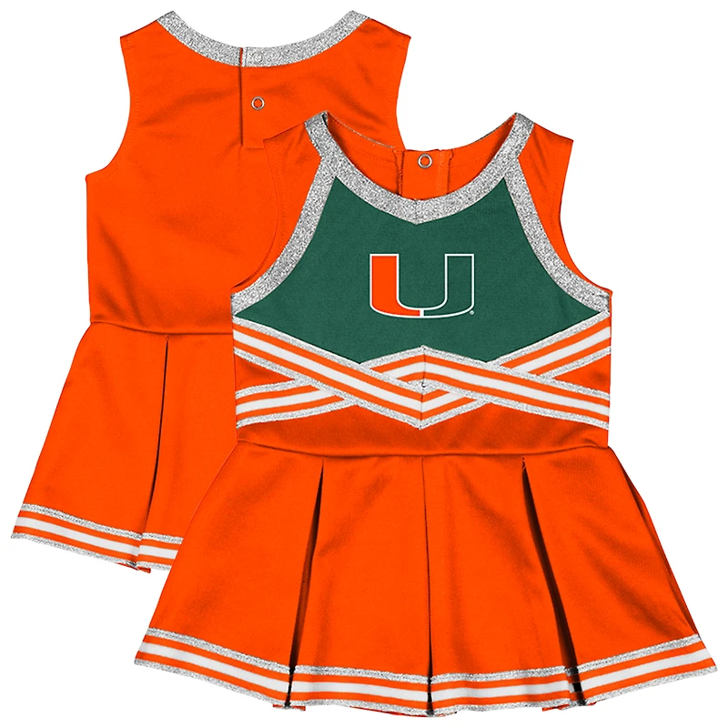 Robe orange pour bébé fille Colosseum Miami Hurricanes Lollipop Park Cheer