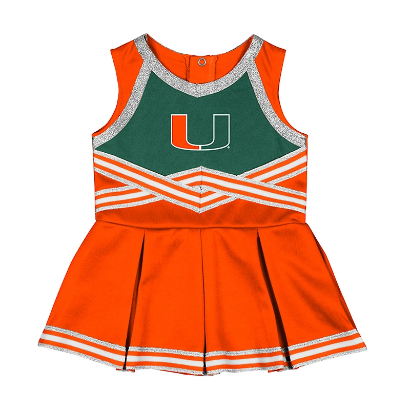 Robe orange pour bébé fille Colosseum Miami Hurricanes Lollipop Park Cheer
