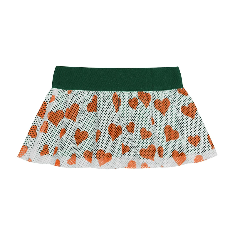 Ensemble deux pièces pour nouveau-né et bébé fille Miami Hurricanes Love My Team Body jupe