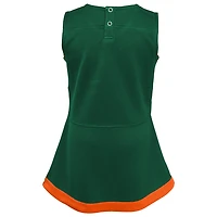 Ensemble robe pull et bloomer vert Miami Hurricanes pour filles d'âge préscolaire en deux pièces