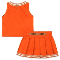 Girls Toddler Colosseum Orange Miami Hurricanes Lollipop Park Cheer Two-Piece Set