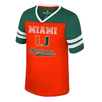 Girls Youth Colosseum Orange Miami Hurricanes Princess Bubblegum Bling T-Shirt