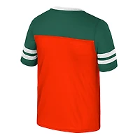 Girls Youth Colosseum Orange Miami Hurricanes Princess Bubblegum Bling T-Shirt