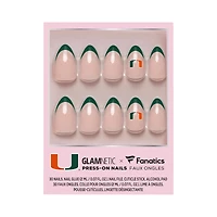 Kit manucure Glamnetic x Fanatics Miami Hurricanes
