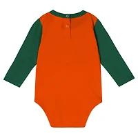 Ensemble body et pantalon à manches longues pour bébé Hunter Green Miami Hurricanes Double Up