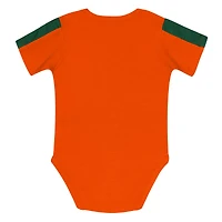 Infant Outerstuff Green/Orange Miami Hurricanes Double Down Bodysuit and Pants 3-Piece Set