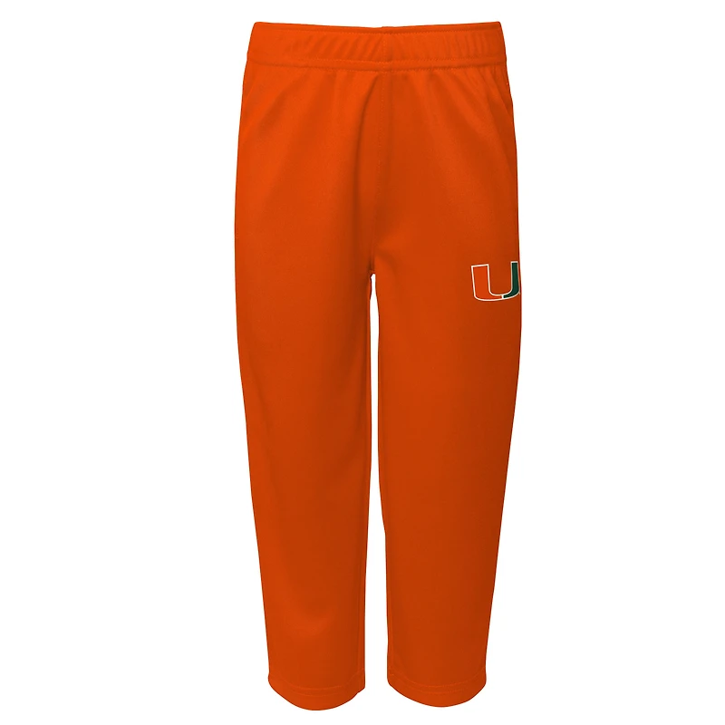 Ensemble haut et pantalon pour bébé Outerstuff vert avec logo de l'équipe des Hurricanes Miami Red Zone