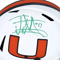 Jonathan Vilma Miami Hurricanes Autographed Riddell Lunar Eclipse Alternate Speed Replica Helmet