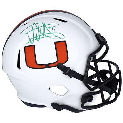 Réplique du casque Riddell Lunar Eclipse Alternate Speed autographié par Jonathan Vilma des Miami Hurricanes