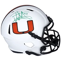 Réplique du casque Riddell Lunar Eclipse Alternate Speed ​​autographié par Jonathan Vilma des Miami Hurricanes