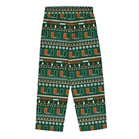Juvenile Outerstuff  Green Miami Hurricanes Ugly Sweater Pajama Set