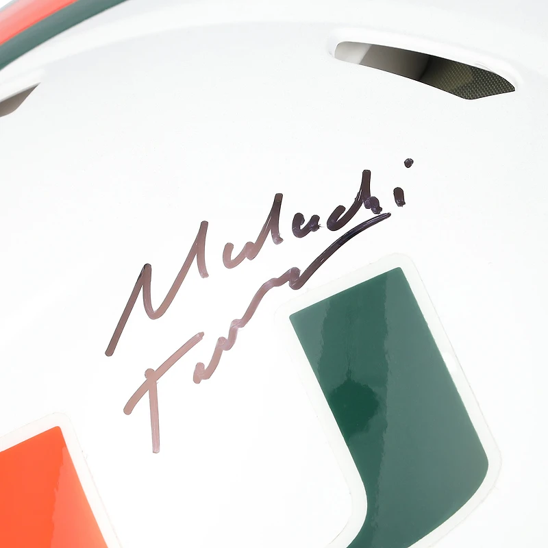 Malachi Toney Miami Hurricanes Autographed Riddell Speed Authentic Helmet