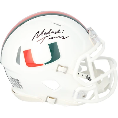 Mini-casque Riddell Speed ​​autographié par Malachi Toney, joueur des Miami Hurricanes