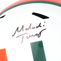 Malachi Toney Miami Hurricanes Autographed Riddell Speed Replica Helmet