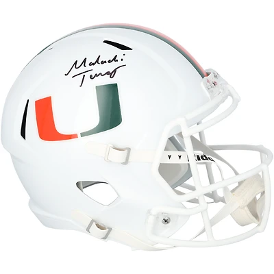 Casque réplique Riddell Speed ​​autographié par Malachi Toney des Miami Hurricanes