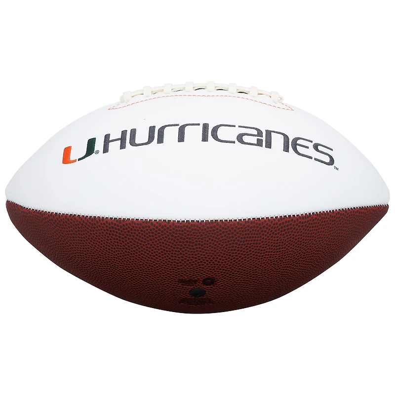 Malachi Toney Miami Hurricanes Autographed White Panel Football with "It's All About the U" Inscription