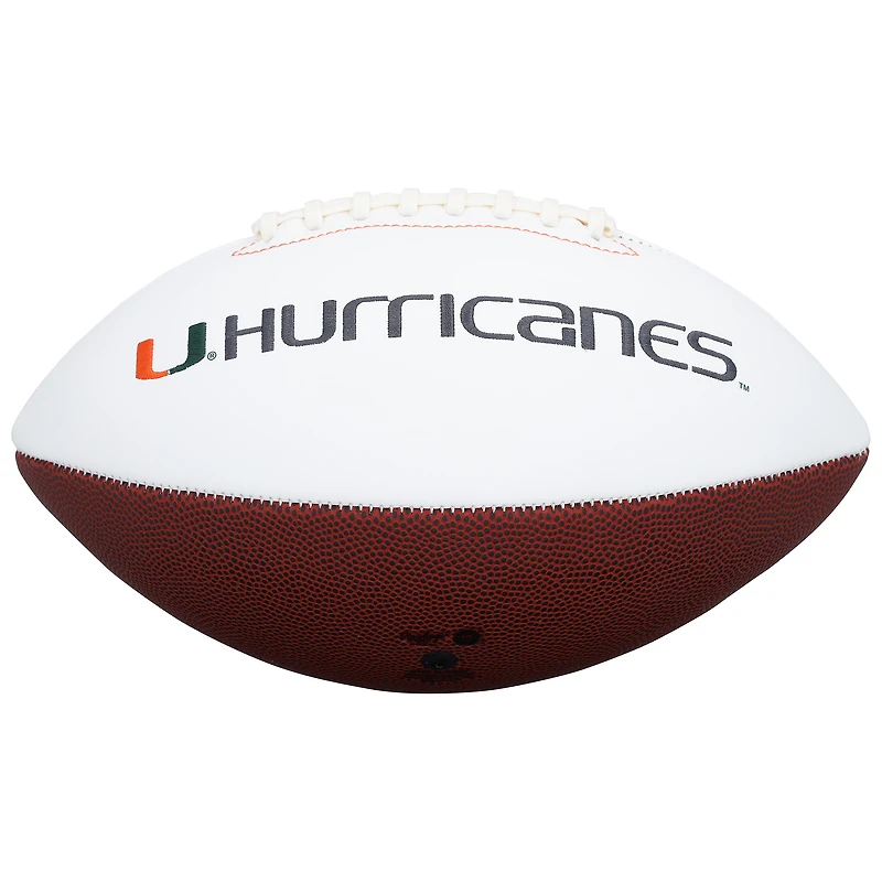 Malachi Toney Miami Hurricanes Autographed White Panel Football