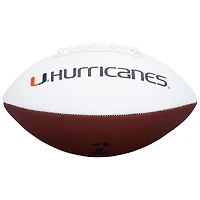 Malachi Toney Miami Hurricanes Autographed White Panel Football