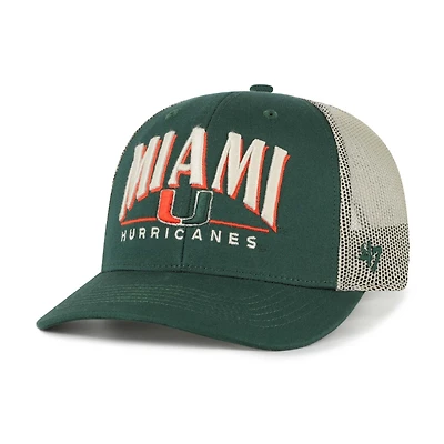 Men's '47 Green Miami Hurricanes Arid Adjustable Trucker Hat