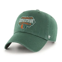 Men's '47 Green Miami Hurricanes College Football Playoff 2025 Cotton Bowl Clean Up Adjustable Hat