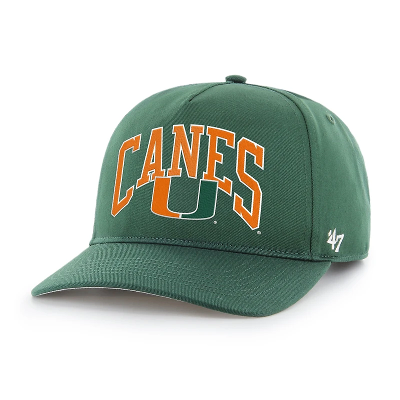 Men's '47  White Miami Hurricanes Walk Tall Hitch Adjustable Hat